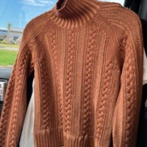 Burberry Children Wool Blend Raglan Sleeve Sweater Girls Sz 10 Years Turmeric